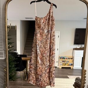 NWT CLUB MONACO ONE SHOULDER SHIMMER DRESS SIZE 14